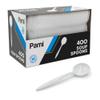 PAMI 400-Pack Medium-Weight Disposable Bulk Plastic Teaspoons for Parties, Weddings, Catering, Takeout & More (Soup Spoons White) view 1