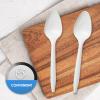 PAMI 400-Pack Medium Weight Disposable Plastic Teaspoons, Bulk Utensils for Parties, Weddings, Catering, Plastic Forks in Bulk Available (Teaspoons White) view 3