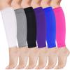 6 Pairs Calf Compression Sleeve for Men Footless Leg Support Sleeve Calf Support Socks 20-30mmhg for Leg Support Women Athletes Pain Relief Running Shin Splint Nursing Travel (X-Large) view 1