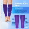 6 Pairs Calf Compression Sleeve for Men Footless Leg Support Sleeve Calf Support Socks 20-30mmhg for Leg Support Women Athletes Pain Relief Running Shin Splint Nursing Travel (X-Large) view 4