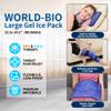 Extra Large Ice Pack for Injuries Reusable, Physical Therapy Cold Pack w/2 Straps for Full Back Knee Pain Relief, Hot Cold Compress Gel Ice Wrap for Swelling, Bruises, Large Ice Pad 23.2" x 14.5" Blue view 2