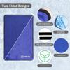 Extra Large Ice Pack for Injuries Reusable, Physical Therapy Cold Pack w/2 Straps for Full Back Knee Pain Relief, Hot Cold Compress Gel Ice Wrap for Swelling, Bruises, Large Ice Pad 23.2" x 14.5" Blue view 4