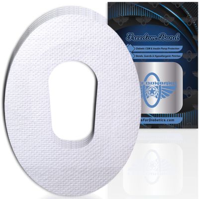 10 Pack Hypoallergenic 10+ Day No Fray : Adhesive Tapes for G6 Flexible Guards Transmitter Shields & Adhesive Overlay Cover Patches (White)