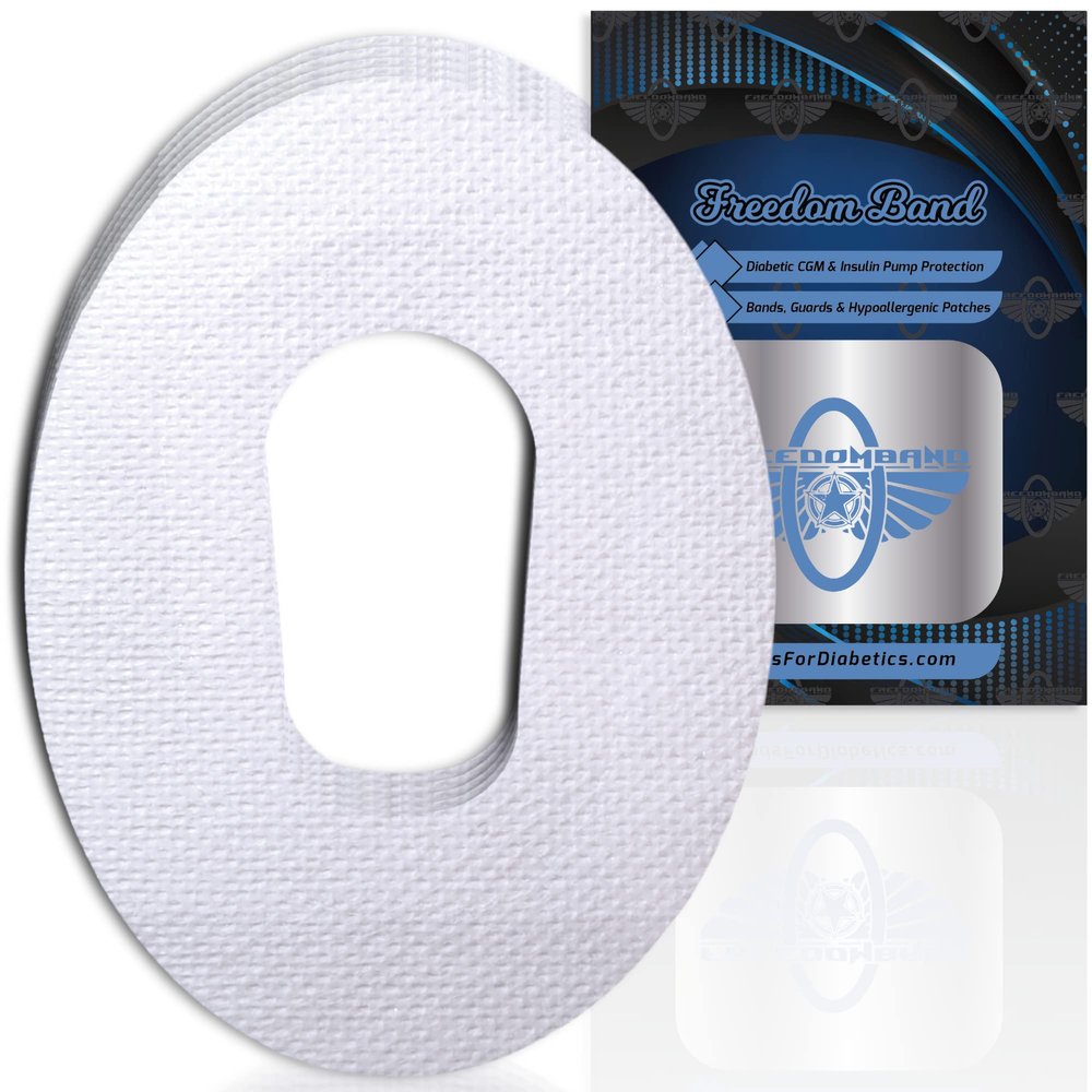 10 Pack Hypoallergenic 10+ Day No Fray : Adhesive Tapes for G6 Flexible Guards Transmitter Shields & Adhesive Overlay Cover Patches (White)