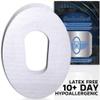10 Pack Hypoallergenic 10+ Day No Fray : Adhesive Tapes for G6 Flexible Guards Transmitter Shields & Adhesive Overlay Cover Patches (White) view 4