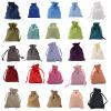 50PCS Burlap Gift Bags with Drawstring Linen Jewelry Pouches Wedding Hessian Jute Bags for Birthday Party Wedding Favors Gift Art and DIY Craft 9 Sizes (7x9 Inch) view 3