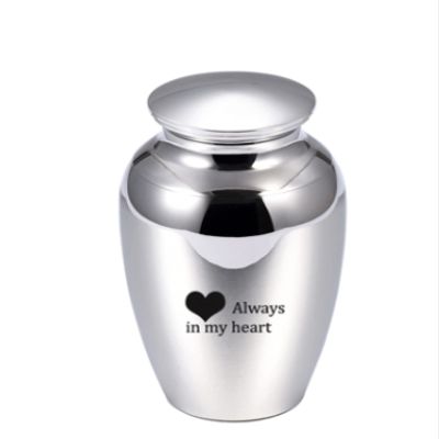 SHEIL 73 * 45mm Stainless Steel Cremation Urns Funeral Casket for Ashes Keepsake Funeral Urns Free Engravable