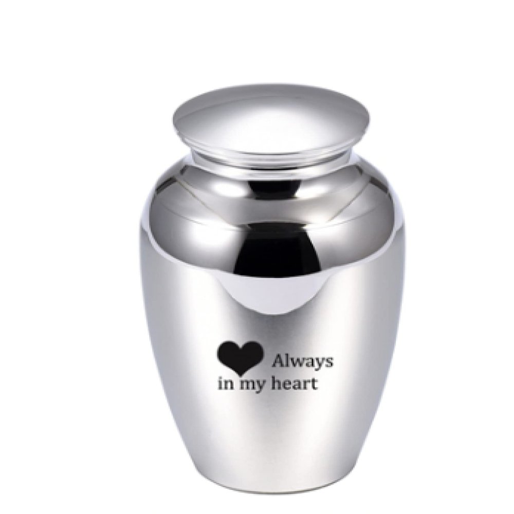 SHEIL 73 * 45mm Stainless Steel Cremation Urns Funeral Casket for Ashes Keepsake Funeral Urns Free Engravable