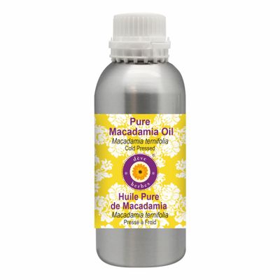 Deve Herbes Pure Macadamia Oil (Macadamia ternifolia) Cold Pressed 1250ml (42 oz)