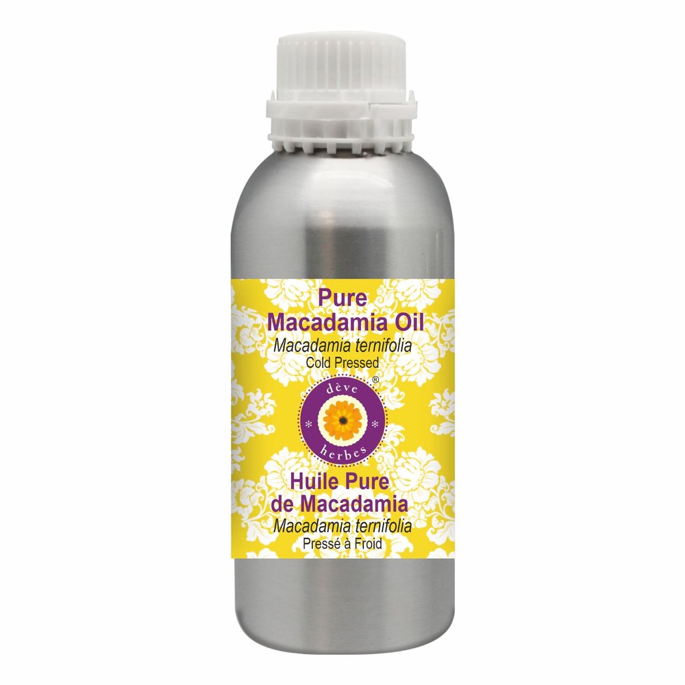 Deve Herbes Pure Macadamia Oil (Macadamia ternifolia) Cold Pressed 1250ml (42 oz)