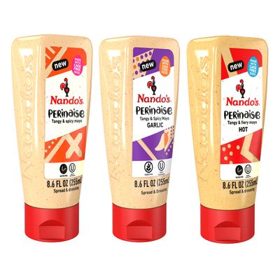 Nando's PERinaise Spicy Mayo Variety Pack - Original PERinaise, Garlic PERinaise, Hot PERinaise - Flavored Spread and Dressing - 8.5 fl oz - Pack of 3