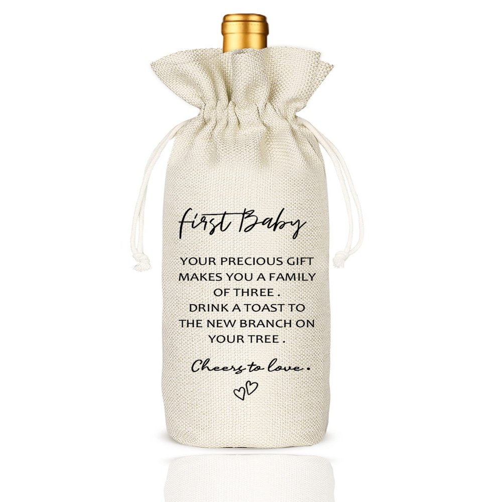 Socive Wine Bag Gifts for New Mom,Wine Bag Celebrating Marriage Milestones - FIRST BABY