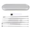 Healifty 1set Stainless Steel Ear Cleaning Scoops Portable Spiral Picks for Ear Wax Removal Cleaning Tool Kit Storage Box for Easy Use view 1