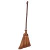 Retro Asian Straw Broom - Small Natural Flower Grass Whisk for Kid Sweeping Cleaning - Home Kitchen Bedroom - 6.2(W) .1(L) inch view 1