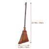 Retro Asian Straw Broom - Small Natural Flower Grass Whisk for Kid Sweeping Cleaning - Home Kitchen Bedroom - 6.2(W) .1(L) inch view 4