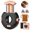 XIFEI Cigar Cutter V-Cut Guillotine Stainless Steel Cigars Clippers Sharp Blade Built-in Cigar Punch Ergonomic Design Perfect Cigar Accessory Tool with Gift Box (Black) view 1