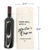 Master's Degree Gift Wine Bag, Graduation Wine Gift Bags, Funny Graduation Gift, Party Supplies, Class of 2025, Party Favors, Drawstring Wine Bag - Pairs Well With a Master's Degree view 2