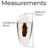 GMS Optical 17mm PVC Clip-on Replacement Nose Pads for Sunglasses and Other Eye Wear (5) view 2