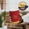 PAMI Disposable Coffee Cups, Single-Use Paper Cups, To-Go Hot Beverage Cups for Espresso Coffee Tea Hot Chocolate, Leak Resistant, Cafe & Home Use (50, 12oz) view 2