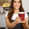 PAMI Disposable Coffee Cups, Single-Use Paper Cups, To-Go Hot Beverage Cups for Espresso Coffee Tea Hot Chocolate, Leak Resistant, Cafe & Home Use (50, 12oz) view 4
