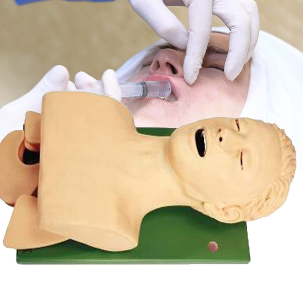 JINTAOMA Electronic Silicone Airway Management Trainer, Intubation Manikin Teaching Model for Professional Nurse Emergency Education Demonstration