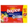 Bounce Mega Dryer Sheets, Paradise Blossom, 180 Count, Mega Fabric Softener Sheets with Static Control, Wrinkle Reduction, Extra Softness, Lasting Scent, Repels Lint view 1