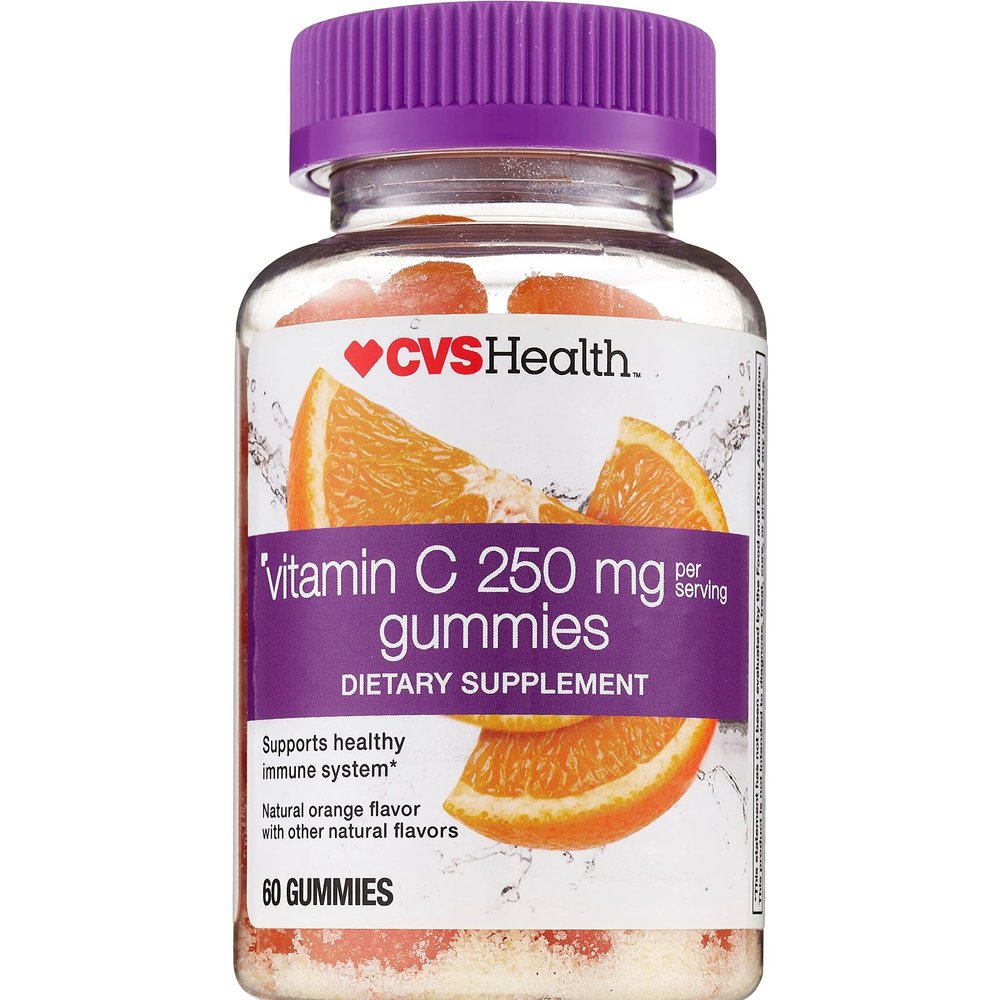 CVS Health Vitamin C Orange Flavored Gummies 250 mg, 60CT