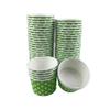 MMvolesy 8oz Lime Green Polka Dot Paper Disposable Dessert Cups - Ice Cream Bowls For Cold Or Hot Food, 50Pc view 1