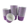 MMvolesy 8oz Purple Paper Ice Cream Cups Polka Dot Paper Disposable Dessert Cups, Ice Cream Bowls For Cold Or Hot Food, Paper Dessert Cups, And Coloured Paper Cups For Soups 50Pc view 1