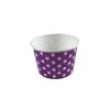 MMvolesy 8oz Purple Paper Ice Cream Cups Polka Dot Paper Disposable Dessert Cups, Ice Cream Bowls For Cold Or Hot Food, Paper Dessert Cups, And Coloured Paper Cups For Soups 50Pc view 2