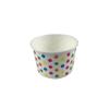 MMvolesy 4oz Rainbow Paper Ice Cream Cups Polka Dot Paper Disposable Dessert Cups, Ice Cream Bowls For Cold Or Hot Food, Paper Dessert Cups, And Coloured Paper Cups For Soups 50Pc view 2