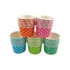 MMvolesy 4oz Mix Colors Paper Ice Cream Cups Polka Dot Paper Disposable Dessert Cups, Ice Cream Bowls For Cold Or Hot Food, Paper Dessert Cups, And Coloured Paper Cups For Soups 50Pc view 1