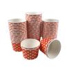 MMvolesy 4oz Orange Paper Ice Cream Cups Polka Dot Paper Disposable Dessert Cups, Ice Cream Bowls For Cold Or Hot Food, Paper Dessert Cups, And Coloured Paper Cups For Soups 50Pc view 1