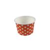 MMvolesy 4oz Orange Paper Ice Cream Cups Polka Dot Paper Disposable Dessert Cups, Ice Cream Bowls For Cold Or Hot Food, Paper Dessert Cups, And Coloured Paper Cups For Soups 50Pc view 2