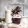 18pcs Cow Brown Glitter Dessert Cupcake Topper Country Western Bull Riding Competition Theme Decorations Baby Shower Boys Girls Happy Birthday Decor Supplies view 2