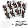 18pcs Cow Brown Glitter Dessert Cupcake Topper Country Western Bull Riding Competition Theme Decorations Baby Shower Boys Girls Happy Birthday Decor Supplies view 3