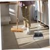 Pans with Long Handle Stainless Steel Dustpan, Pans with Brush Dustpans Refuse Container for Home, Lobby, Shop view 3