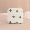 Adorable Pink Peri - Reusable Sanitary Napkin Pads Storage Bag Portable for Women Girls | Made of Nylon Water Resistance Reusable | Zero Waste Period (Cactus with strap) view 3
