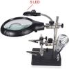 GYLSLW Led Light Magnifier & Desk Lamp Helping Hand, LED Light Magnifier & Desk Lamp 5X,8X10X Helping Hand Repair Clamp Alligator Auxiliary Clip Stand Desktop Magnifying Glasses view 2