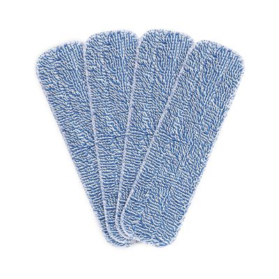 Replacement Microfiber Floor Cleaning Pads - 18''x5'' Dust Mop Refill Sweeping Pad Compatible with Bona Mop, Fits 17 to 18 Flat Mop - 4 Pack