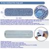 Replacement Microfiber Floor Cleaning Pads - 18''x5'' Dust Mop Refill Sweeping Pad Compatible with Bona Mop, Fits 17 to 18 Flat Mop - 4 Pack view 2
