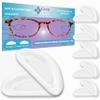 GMS Optical 2.0mm Regular Thickness / 15mm Medium Length - Air Cushion Adhesive Anti-Slip Contour Nose Pads - for Eyeglasses, Sunglasses, and Glasses - Reduces Soreness (5 Pair)(Clear) view 1