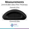 GMS Optical Med-Thick (2mm) Med-Length (15mm) Air Cushion Adhesive Contour Eyeglass Nose Pads - Anti Slip - Reduces Soreness - Nosepads for Eyeglasses, Sunglasses, and Reading Glasses(10 Pair, Black) view 2