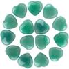 10 PCS Heart Green Aventurine Crystals, Natural Polished Green Aventurine Stone, Heart Love Carved Healing Crystal Worry Stone view 1
