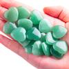 10 PCS Heart Green Aventurine Crystals, Natural Polished Green Aventurine Stone, Heart Love Carved Healing Crystal Worry Stone view 3