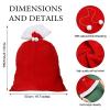 Shappy 4 Pieces Christmas Velvet Santa Gifts Bags 20 x 28 Inch Large Red Santa Gift Sack with Drawstring Christmas Gift Presents Bags for Xmas Present Toys Holiday Party Supplies view 2
