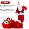Shappy 4 Pieces Christmas Velvet Santa Gifts Bags 20 x 28 Inch Large Red Santa Gift Sack with Drawstring Christmas Gift Presents Bags for Xmas Present Toys Holiday Party Supplies view 3