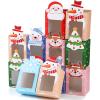 Eaasty 18 Count Christmas Cash Gift Boxes for Gifting Money with Clear Window Money Holder for Cash Gift Holiday Paper Cases Christmas Santa Tree Ornament Gifting Wrap Boxes for Presents view 1