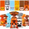120 Pieces Jungle Safari Animal Party Treat Bags Candy Goodies Favor Gift Bags Animal Candy Bags for Jungle Safari Petting Zoo Farmhouse Theme Birthday Party Baby Shower Favor Supplies view 1
