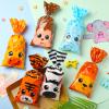 120 Pieces Jungle Safari Animal Party Treat Bags Candy Goodies Favor Gift Bags Animal Candy Bags for Jungle Safari Petting Zoo Farmhouse Theme Birthday Party Baby Shower Favor Supplies view 4